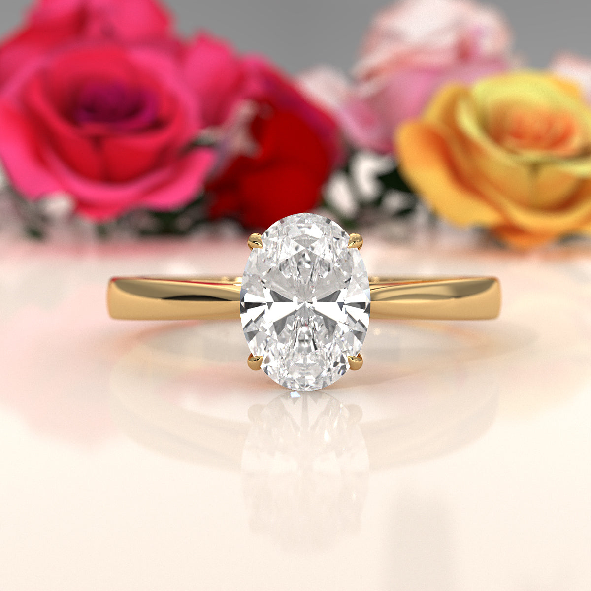 Lab Grown Diamond IGI Certified 4 Prong Solitaire Engagement Ring 4g Setting 1.00 Ctw.